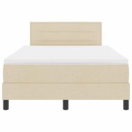 Легло с пружинирана основа с матрак Крем 120 x 200 cm текстил