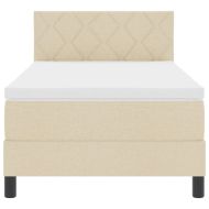 Легло с пружинирана основа с матрак Крем 100 x 200 cm текстил