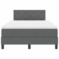 Легло с пружинирана основа Тъмносив 120 x 200 cm текстил