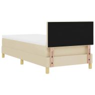 LED кутия за пружини с легло с матрак Крем 80 x 200 cm текстил