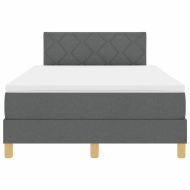 LED кутия за пружини с легло Тъмен сив 120 x 190 cm текстил