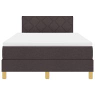 LED кутия за пружини с легло Тъмен кафяв 120 x 200 cm текстил