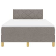 LED кутия за пружини с легло Таупе 120 x 200 cm текстил