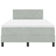 LED кутия за пружини с легло Светлосиво 120 x 190 cm Кадифе