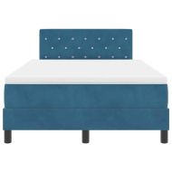 LED кутия за пружини с легло Тъмен син 120 x 190 cm Кадифе