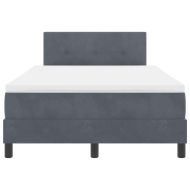 LED кутия за пружини с легло Тъмен сив 120 x 190 cm Кадифе