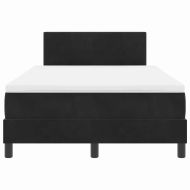 LED кутия за пружини с легло с матрак Черно 120 x 190 cm Кадифе