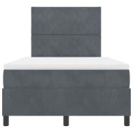 LED кутия за пружини с легло Тъмен сив 120 x 200 cm текстил