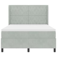 Легло с LED бокс пружина и матрак Светлосиво 140 x 190 cm