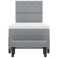 Легло с пружинирана основа с матрак Светлосиво 100 x 200 cm