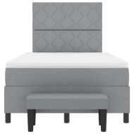 Легло с пружинирана основа с матрак Светлосиво 120 x 200 cm