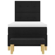 Легло с пружинирана основа с матрак Черно 100 x 200 cm текстил