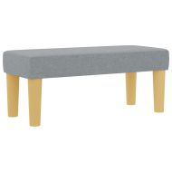 Легло с пружинирана основа Светлосиво 100 x 200 cm текстил