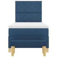 Легло с пружинирана основа с матрак Синьо 100 x 200 cm текстил