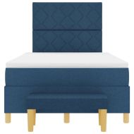 Легло с пружинирана основа с матрак Синьо 120 x 200 cm текстил