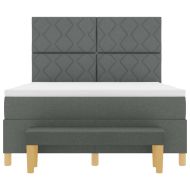 Легло с пружинирана основа Тъмносив 140 x 200 cm текстил