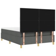 Легло с пружинирана основа Тъмносив 140 x 200 cm текстил