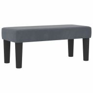 Легло с пружинирана основа Тъмносив 100 x 200 cm Кадифе