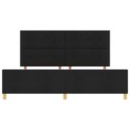 Рамка за легло с таблото Черно 200 x 200 cm текстил