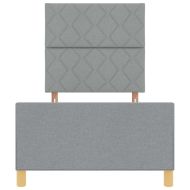 Рамка за легло с таблото Светлосиво 100 x 200 cm текстил