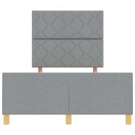 Рамка за легло с таблото Светлосиво 120 x 190 cm текстил