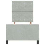 Легло с пружинирана основа Светлосиво 80 x 200 cm Кадифе