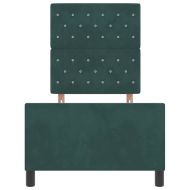 Легло с пружинирана основа Тъмен зелен 80 x 200 cm Кадифе