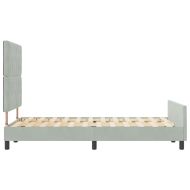 Легло с пружинирана основа Светлосиво 120 x 200 cm Кадифе