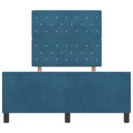 Легло с пружинирана основа Тъмен син 120 x 200 cm Кадифе