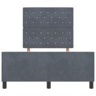 Легло с пружинирана основа Тъмносив 120 x 200 cm Кадифе