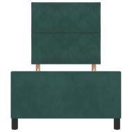 Легло с пружинирана основа Тъмен зелен 100 x 200 cm Кадифе