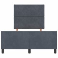 Легло с пружинирана основа Тъмносив 120 x 200 cm Кадифе