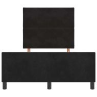Легло с пружинирана основа с таблото Черно 120 x 200 cm Кадифе
