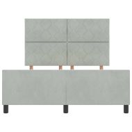 Легло с пружинирана основа Светлосиво 140 x 190 cm Кадифе