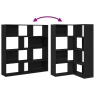 Шкаф за книги Черен дъб 140 x 30 x 140 см Инженерно дърво