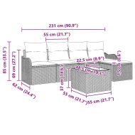 Градински Софа Комплект Бежово полиратан