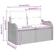 Градински Софа Комплект 4 pcs Черно полиратан