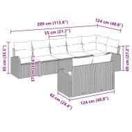 Градински Софа Комплект Светлосиво 55 x 55 x 37 см полиратан