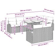 Комплект дивани 9 pcs Бежов и Светло Сив полиратан