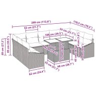 Комплект дивани с възглавница 10 pcs Светлосиво полиратан