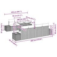 Комплект дивани 8 pcs Бежов и Светло Сив полиратан