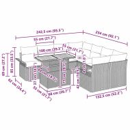 Градински Софа Комплект 11 pcs бежово и светлосиво
