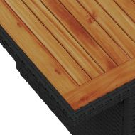 Градински Софа Комплект с възглавница 10 pcs Черен и кремав