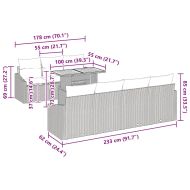 Комплект за хранене в градината Сив и кафяв 100 x 55 x 73 см