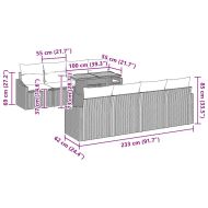 Комплект за хранене в градината 9 pcs Черен и кафяв