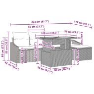 Комплект за хранене в градината 6 pcs Бежово и сиво