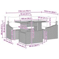 Комплект за хранене в градината Бежов и кремав 100 x 55 x 73 см