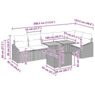 Комплект за хранене в градината 7 pcs Черен и кремав