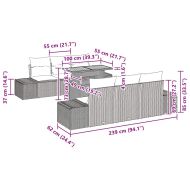 Комплект за хранене в градината 8 pcs Черен и кафяв