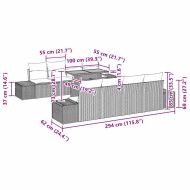Комплект за хранене в градината 9 pcs Бежово и сиво